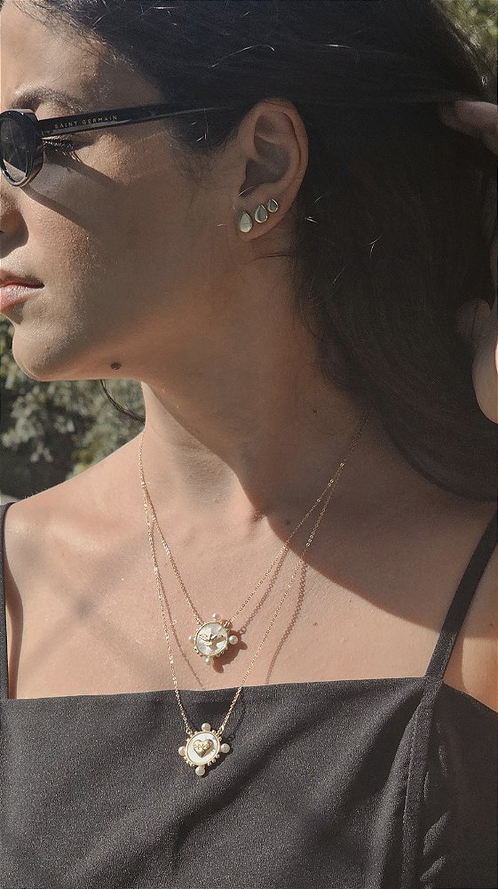 Colar Escapulário Frontal Espirito Santo