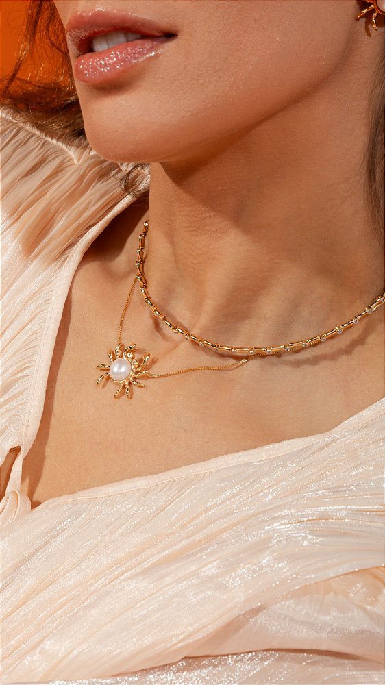 Colar Caranguejo Pérola