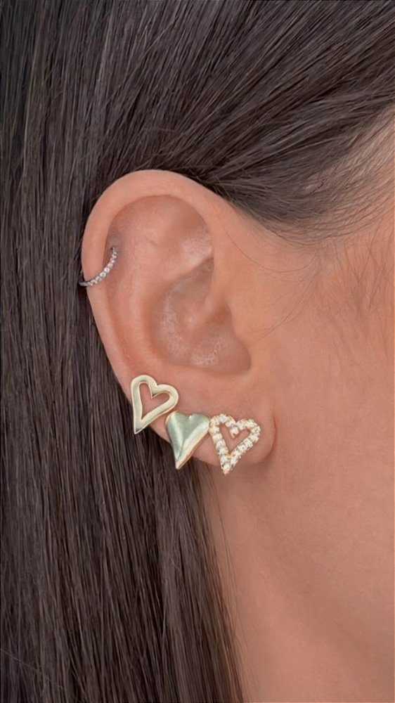 Brinco Trio De Corações