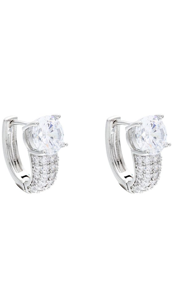 Brinco Argola Cravejada com Ponto de Luz