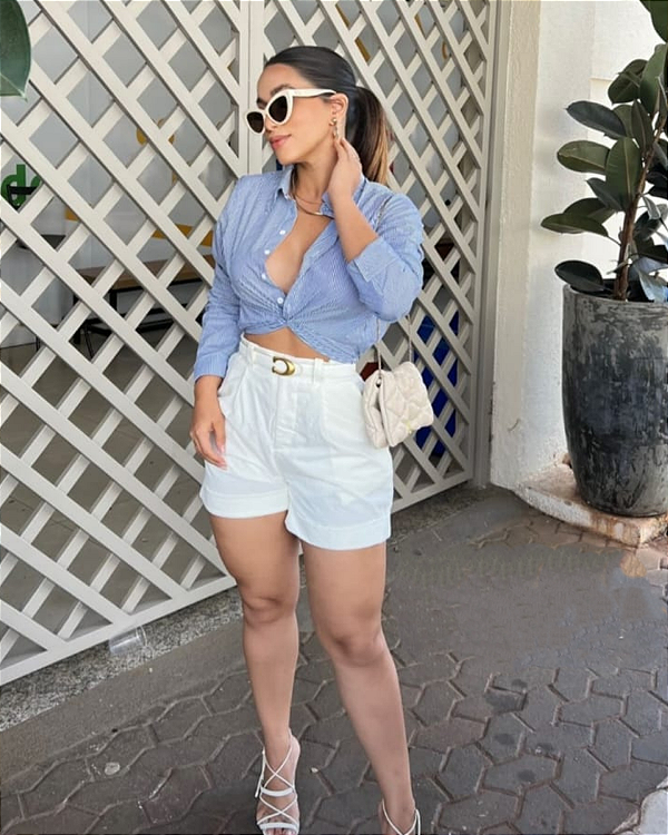 Camisa Cropped Nó - Diana