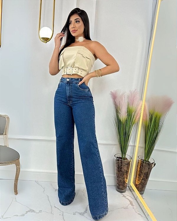 Calça Jeans Wide Leg - Liz