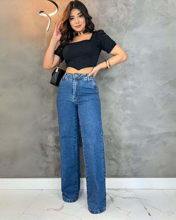 Calça Jeans Wide Leg - Selena