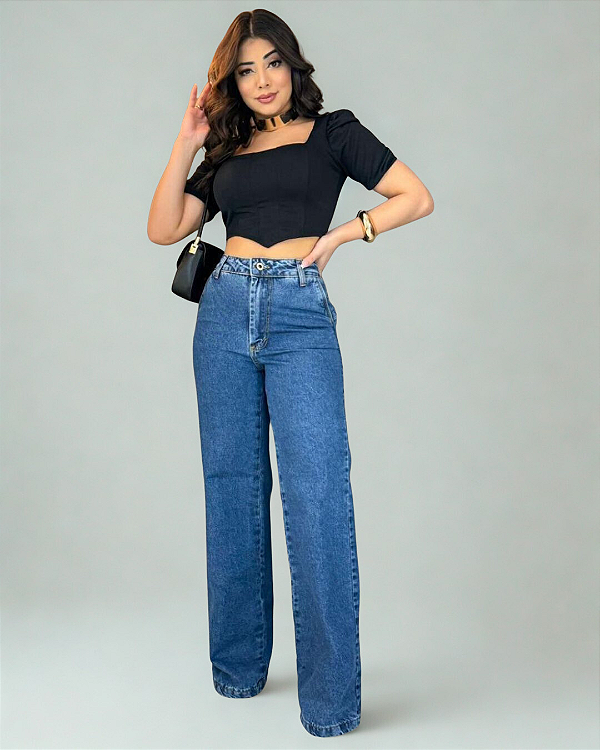 Calça Jeans Wide Leg - Selena