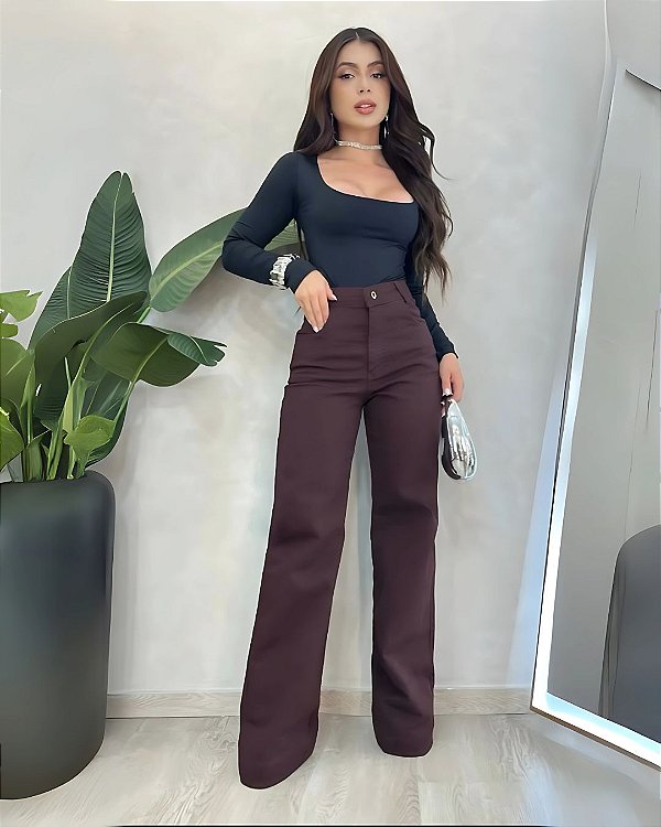 Calça Wide Leg Color Luma