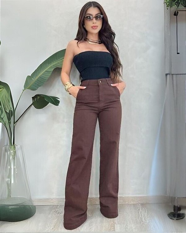 Calça Jeans Wide Leg - Color Hera