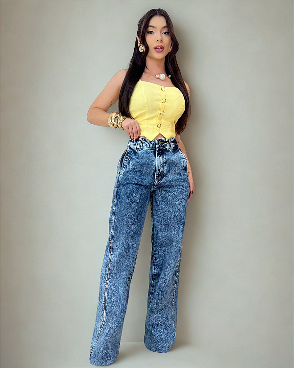 Calça Jeans Wide Leg - Wendy