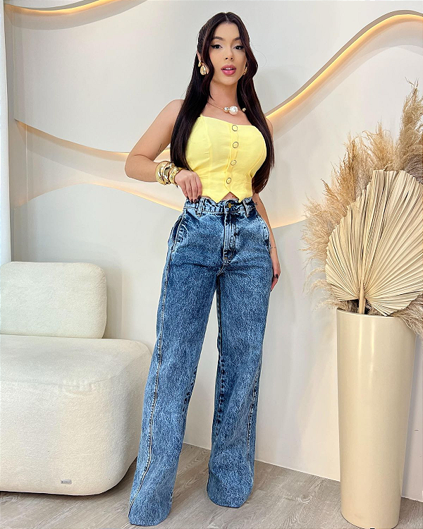 Calça Jeans Wide Leg - Wendy