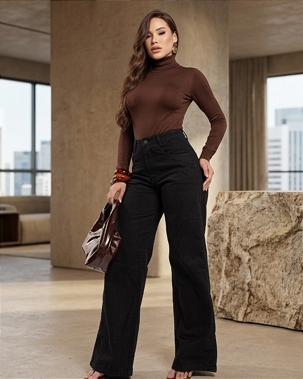 Calça Jeans Wide Leg - Zaiara #Desconto