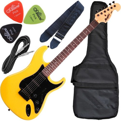 Kit Guitarra Tagima Stratocaster Memphis Mg32 Amarelo Neon
