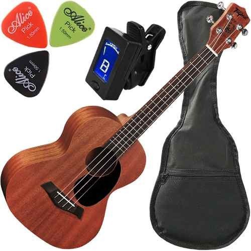 Kit Ukulele Concerto Acústico Havai 27k C/ Escudo Tagima