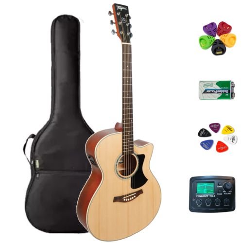 KIT Violão Elétrico Aço Tagima Woodstock Tw29