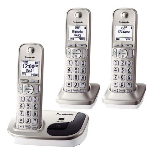 Telefon Sem Fio Panasonic Kx-Tgd213N + 2 Ramais Bina