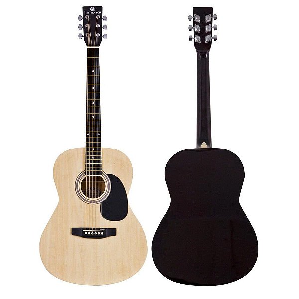 Violão Acústico Aço Gs-11 Natural Tarraxas Cromadas - Harmonics