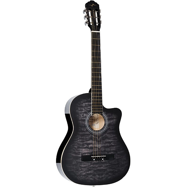 Violão Clássico Acústico Cutaway Aço Vogga Vca218nc Gy Cinza