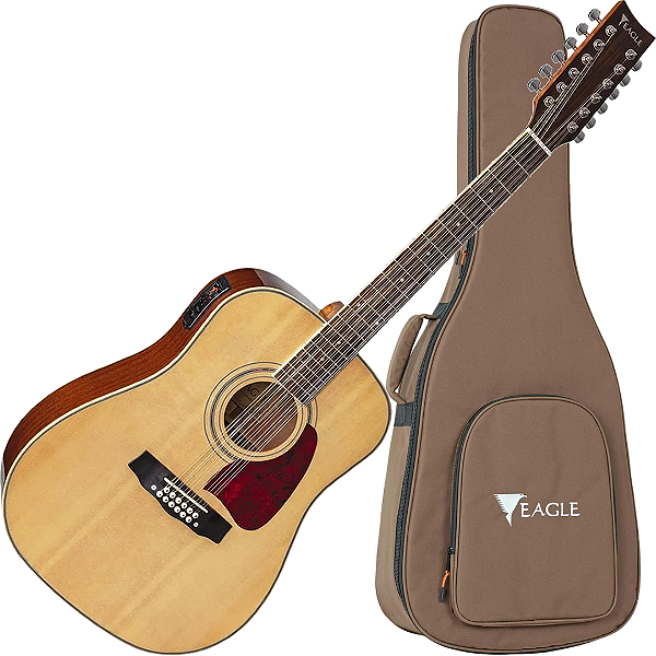 Violão Eletroacústico Folk 12 Cordas Eagle Ch888e12 Natural Eq Promix