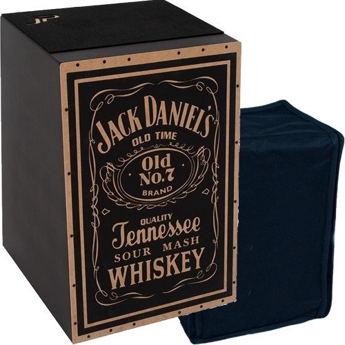 Cajon Inclinado Acústico Acabamento Jack Daniel's + Capa Bag