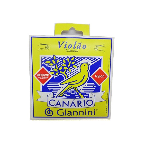 Encordoamento Para Violão Nylon Canário Giannini Com Bolinha Encordoamento 6 Cordas