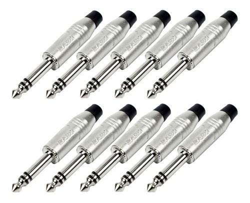 Kit 10 Conectores P10 Stereo Sa2x Santo Angelo