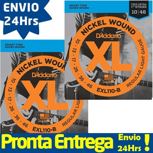 Kit 2 Encordoamento Para Guitarra D'addario Exl110 Promoção