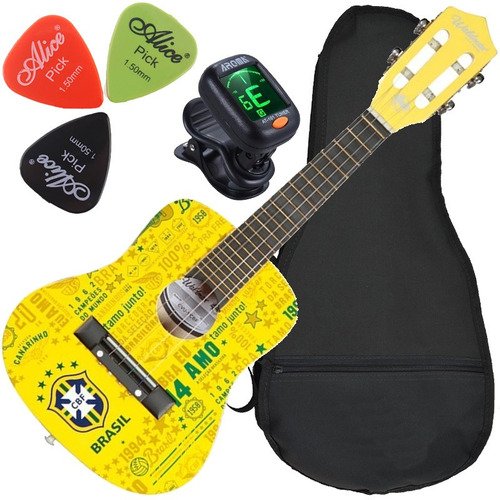 Kit Cavaquinho Acústico Uniform Waldman Seleçao Br C/ Capa