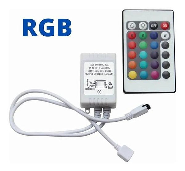 Kit Controlador Para Fita Led Rgb 3528 E 5050 + Controle