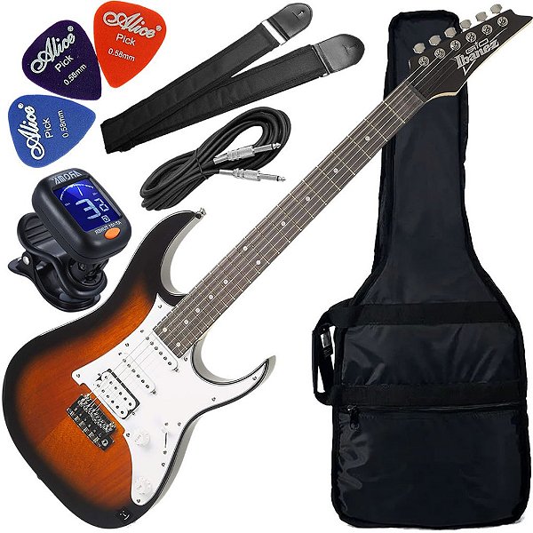 Kit Guitarra Gio Ibanez GRG-140 HSS Sunburst SB Gx01