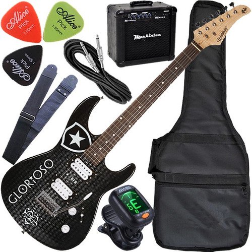 Kit Guitarra Strato Time Botafogo Cap. Duplo Gtu1 Waldman