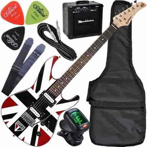 Kit Guitarra Strato Time São Paulo Cap. Duplo Gtu1 Waldman