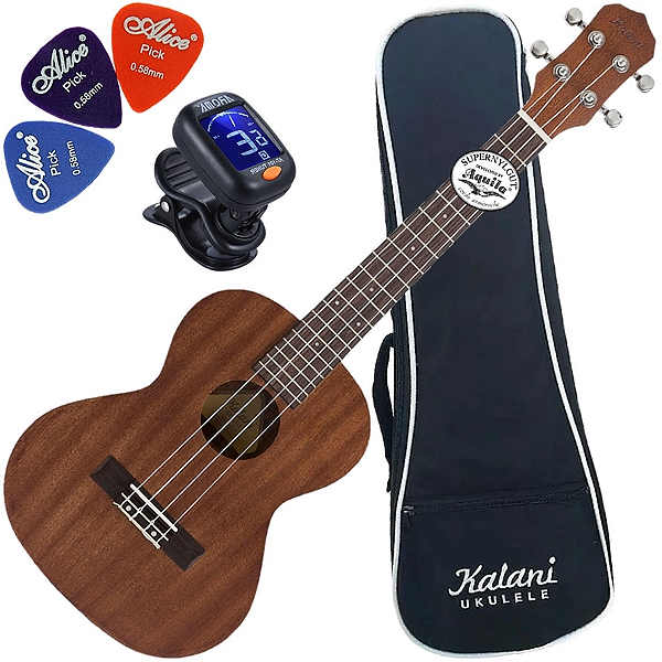 Kit Ukulele Acustico Tenor Kalani Kal200 Tt Tabaco + Bag