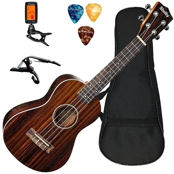 Kit Ukulele Shelby SU23R + Acessorios + Capo