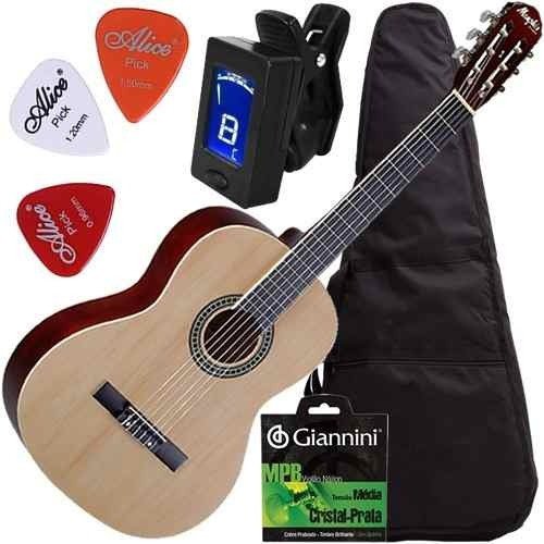 Kit Violão Acústico Estudante Nylon Com Capa Ac39 Nt Tagima