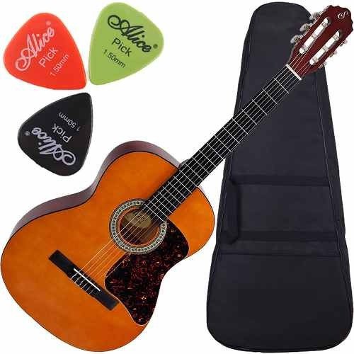 Kit Violão Giannini Acústico Com Capa Nylon N14 Natural