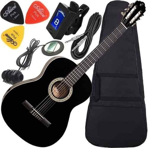 Kit Violão Giannini Eletroacústico Aço C/ Acessórios S14 Bk