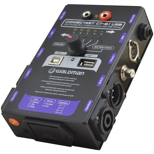 Testador De Cabos Waldman Connectest Ct 8.1 Usb Rca Xlr P10