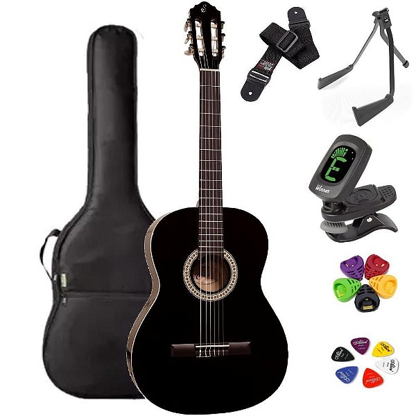 Violão Acústico Giannini Clássico Nylon N-14 BK + KIT2CI