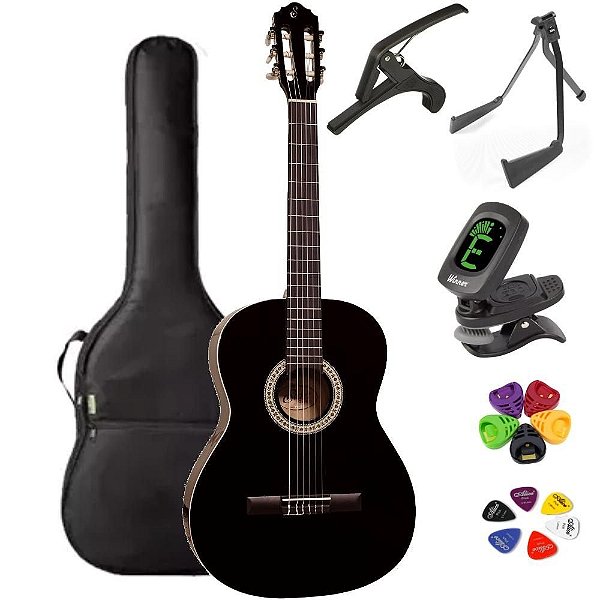 Violão Acústico Giannini Clássico Nylon N-14 BK + KIT6L