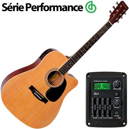 Violão Eletroacústico Giannini Performance Eq 5 Banda Gf1