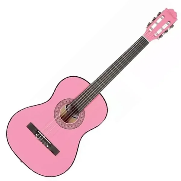 Violão Estudante Acústico Cordas Nylon Waldman Pp1 Rosa