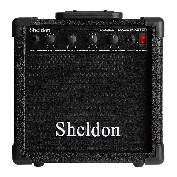Amplificador Para Contra Baixo BSS-150 Sheldon 6 Pol Bivolt 15W RMS