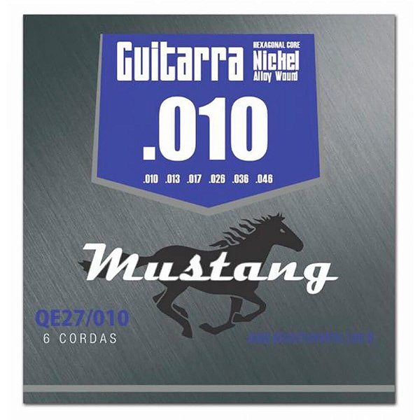 Encordoamento Para Guitarra Mustang Qe27 .010/.046