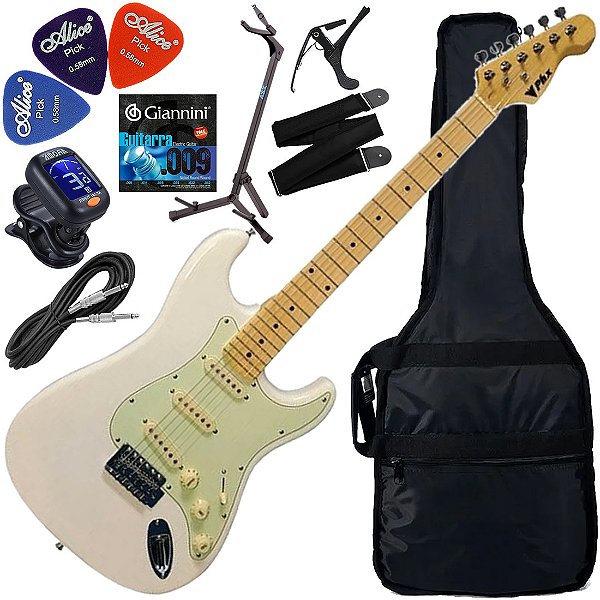 Kit Guitarra Elétrica Phx St-2 Stratocaster Vintage Olympic White (VWH) GX02