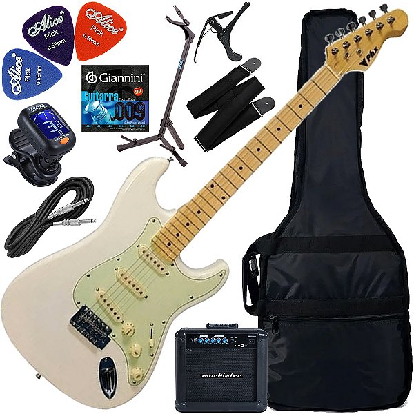 Kit Guitarra Elétrica Phx St-2 Stratocaster Vintage Olympic White (VWH) GX03