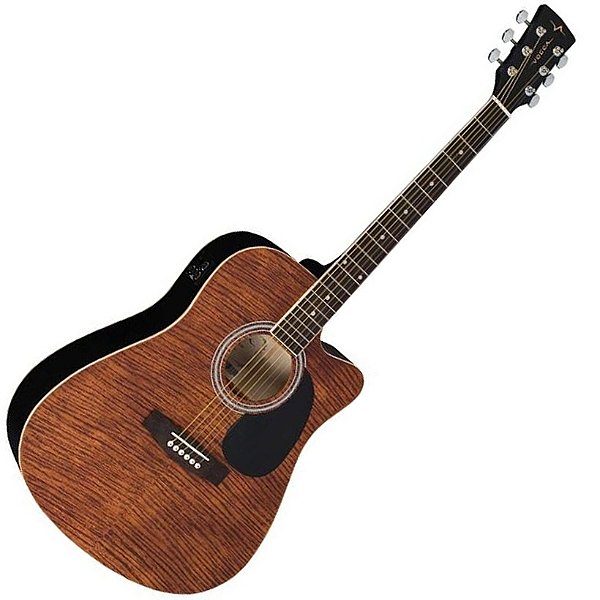 Violão Eletroacústico Vogga VCK370 MF Folk Aço - Mahogany Flamed - VTR383