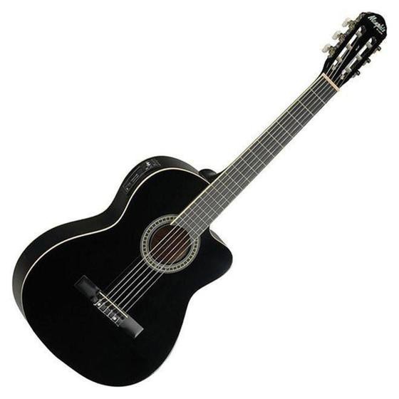 VIOLÃO MEMPHIS AC-60 NYLON PRETO ELÉTRICO