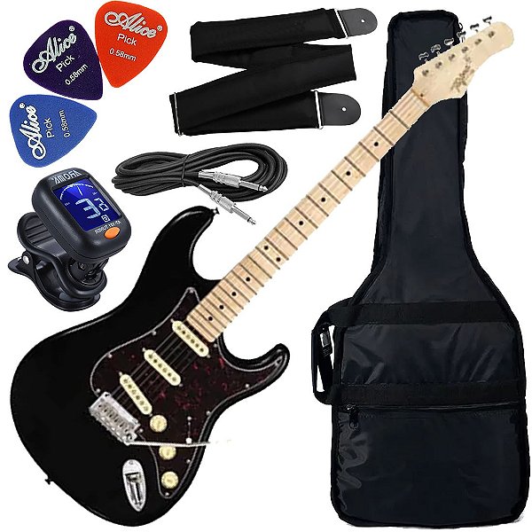 Kit Guitarra Tagima Classic T-635 DF/TT BK Preto GX01