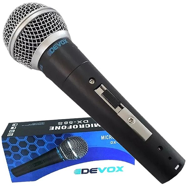 Microfone Com Fio De Mão Dinâmico Profisssional Dx-58s Devox