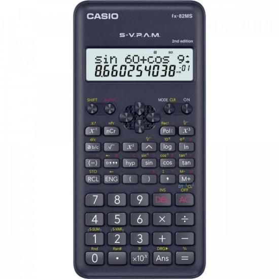 Calculadora Científica Casio FX-82MS-2-S4-DH 240 Funções Preta