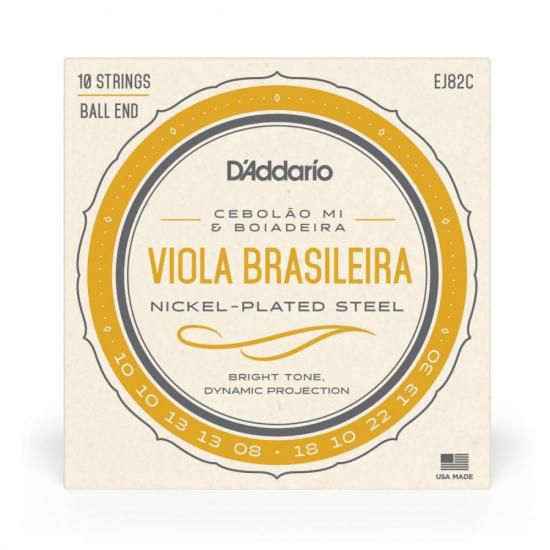 Encordoamento para Viola EJ82C Nickel Plated Steel D Addario