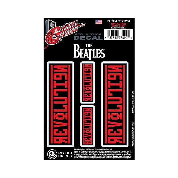 Adesivo Guitarra Beatles Revolution Tattoo D Addario GT77204